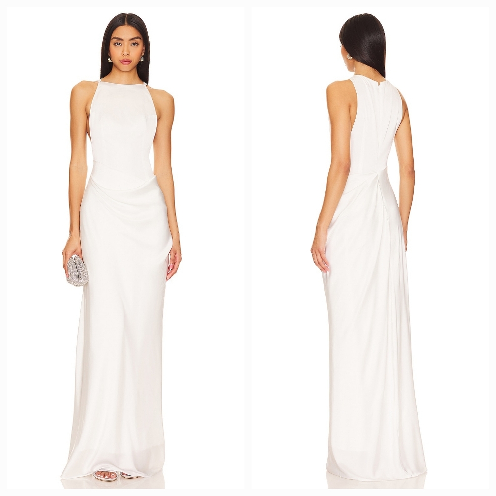 Ceren Ocak Elegant White Maxi Dress